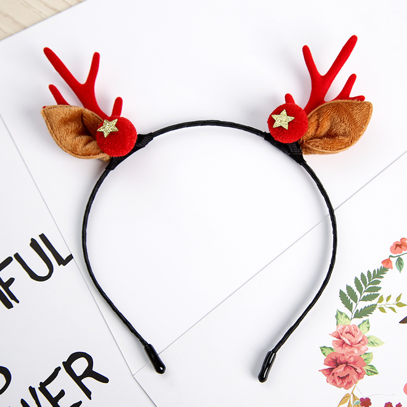 Christmas Headband Online Influencer Headdress Female Christmas Hair Accessories Cute Adult Mori Style Elk Antlers Headband Super Fairy Hairpin