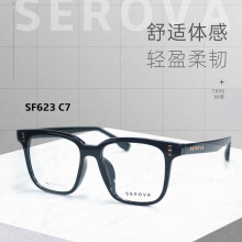 施洛华SF623同款TR90眼镜架复古大框眼镜时尚方框眼镜架防蓝光