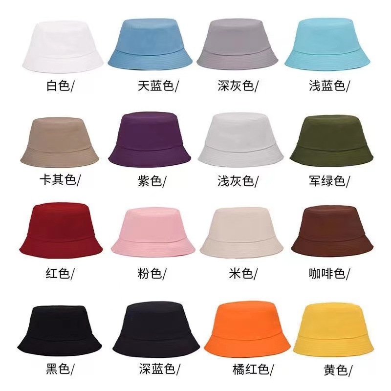 Team Hat Bucket Hat Custom Logo Embroidery Printing Men and Women Outdoor Sun-Proof Basin Hat DIY Advertising Hat