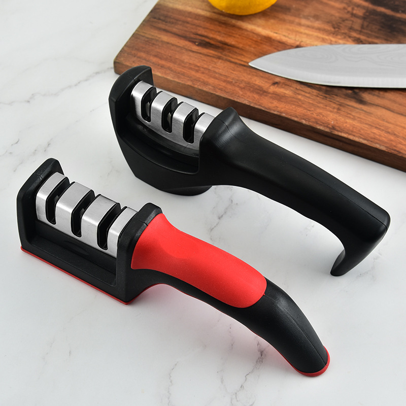 Manufacturer Kitchen Knife Sharpener Multifunctional Three-Section Sharpening Stone Sst Sharpener Removable Manual Knife Sharpening Tool