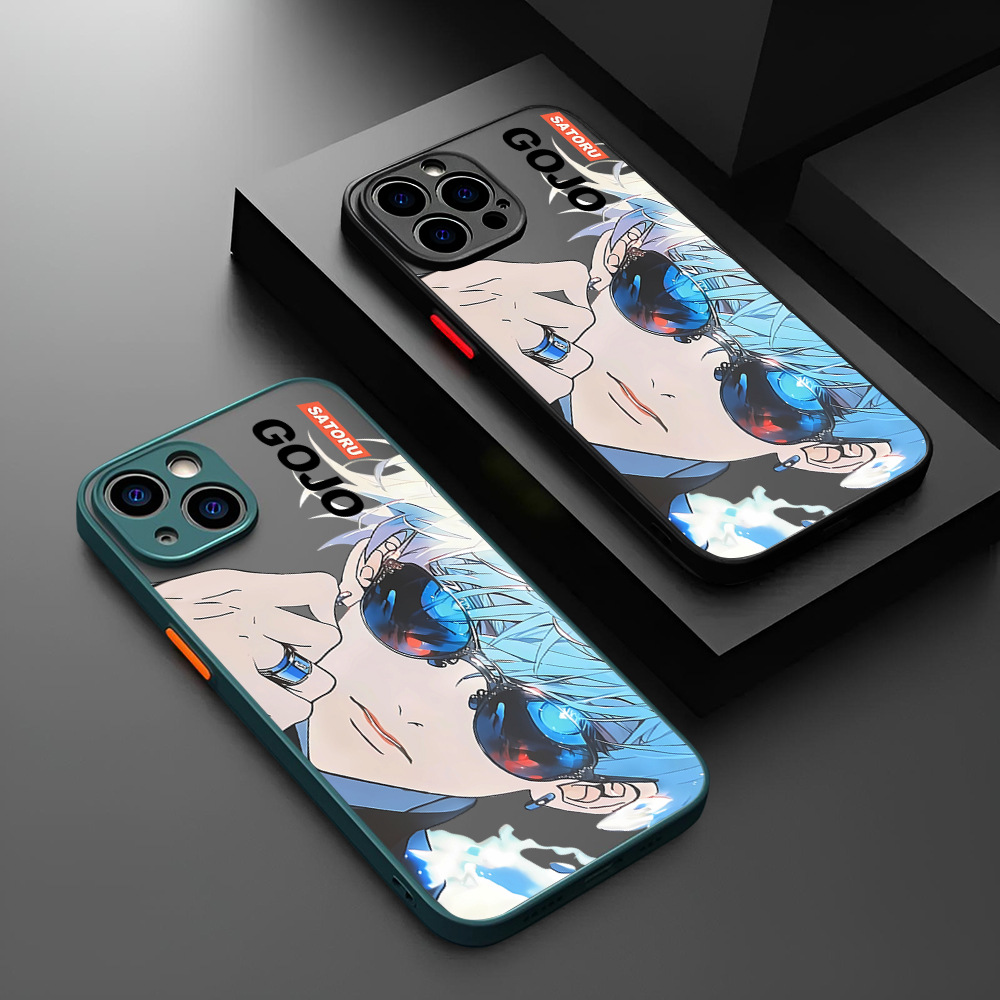 潮流五条悟手机壳苹果13动漫咒术回战15promax肤感壳保护套12个性