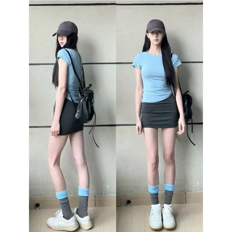 瑜伽裙裤女春夏2026防走光美式遮肉显瘦百搭a字弹力包臀运动短裙