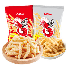 泰国进口 休闲小零食 卡乐比Calbee原味虾条 热卖膨化食品批发90g