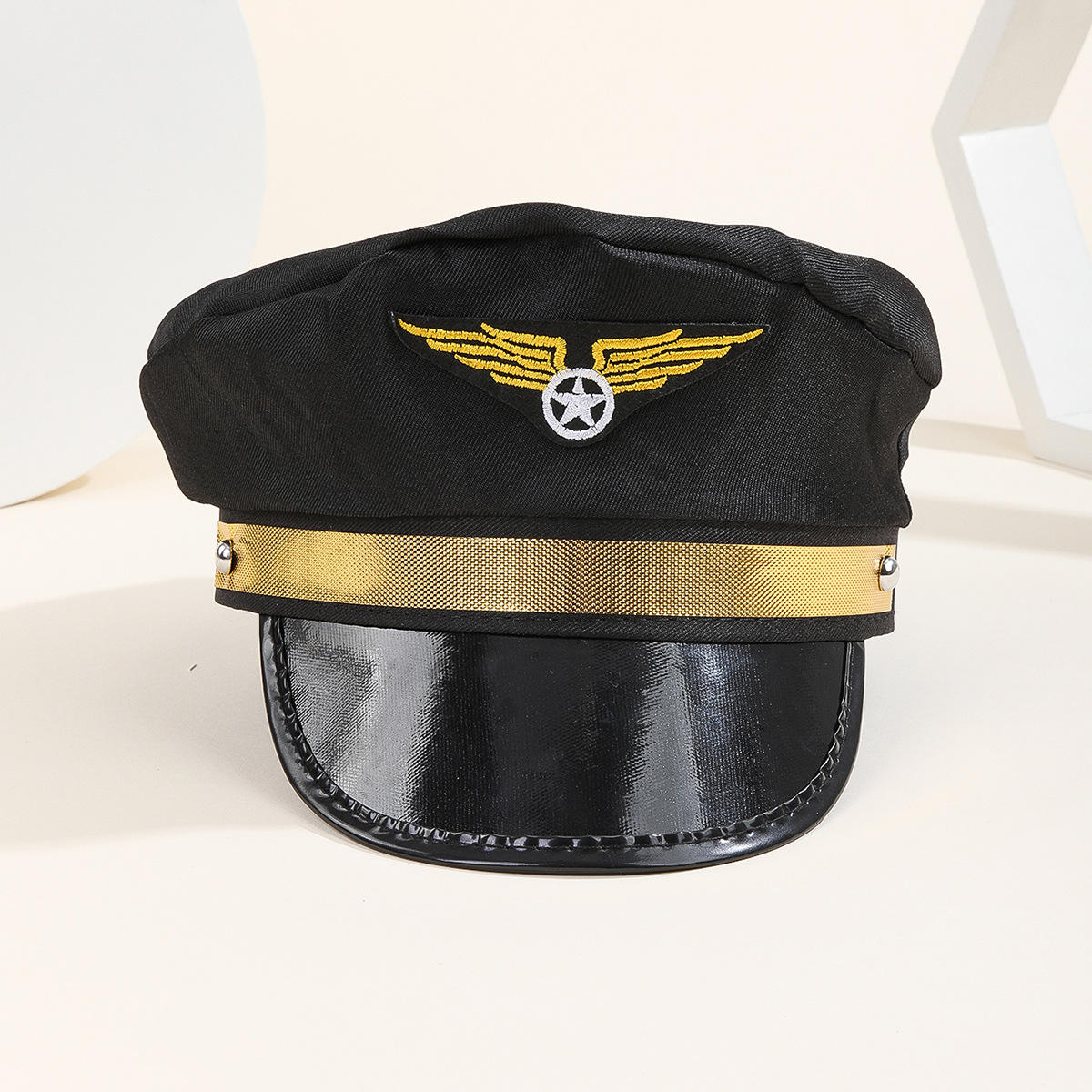 帽子爆款cos飞行员机长帽亚马逊爆款舞会装扮派对装扮节日头饰
