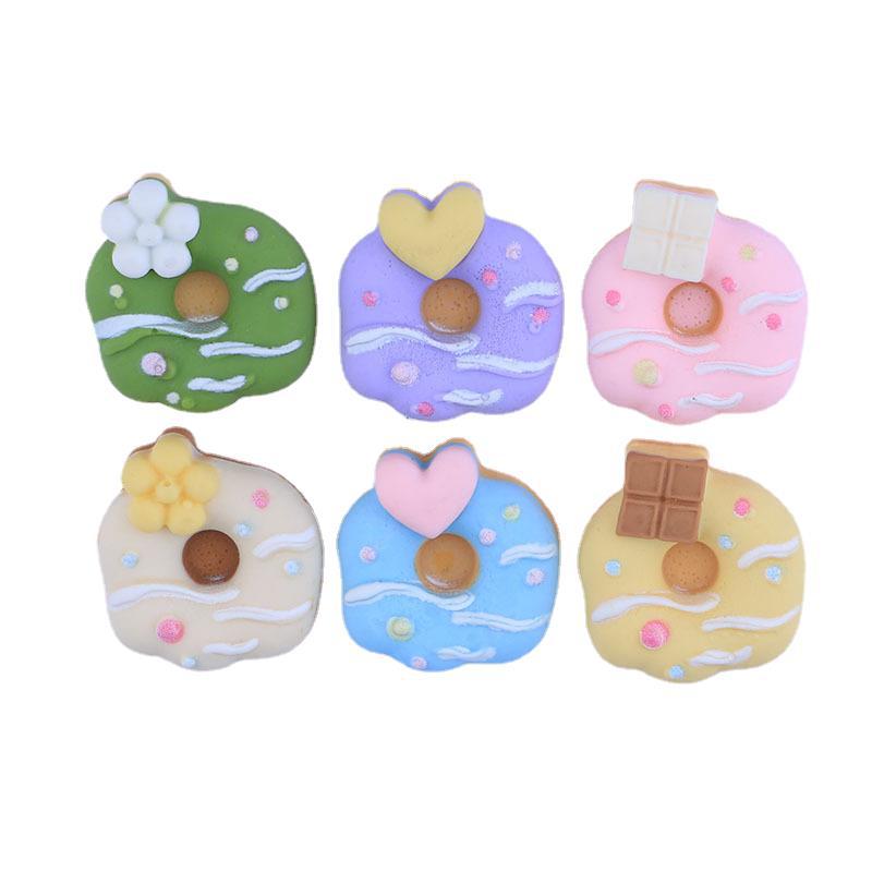 Candy Toy Donut DIY Homemade Resin Accessories Doll House Decoration Storage Box Stationery Box Barrettes Hairband Jewelry