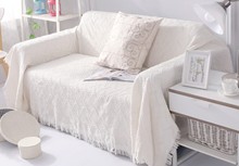 5YA1现代沙发套罩毯子ins风靠背美式白色沙发巾垫老式沙发布盖布