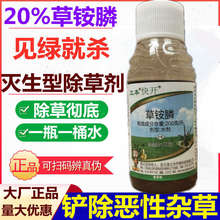 20%草铵膦草胺磷 果园荒地非耕地牛筋草小飞蓬杂草除草剂120克