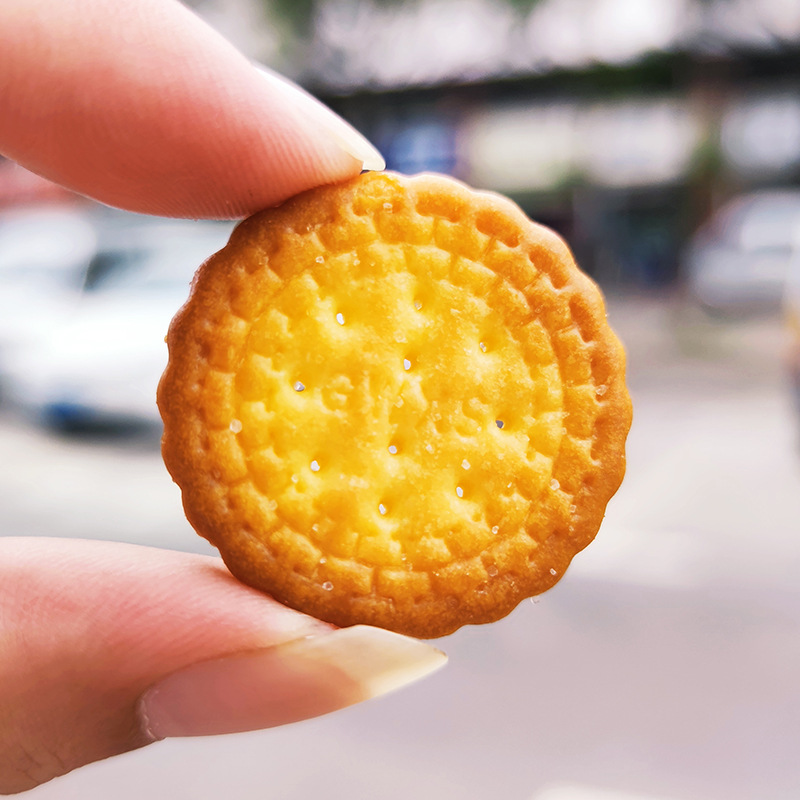 霞美日式小圆饼海盐焦糖饼干100克休闲网红便利店商超零食批发