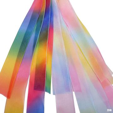 手工diy礼品包装纱带 家居服饰鞋帽配件带 彩虹雪纺半透明丝带