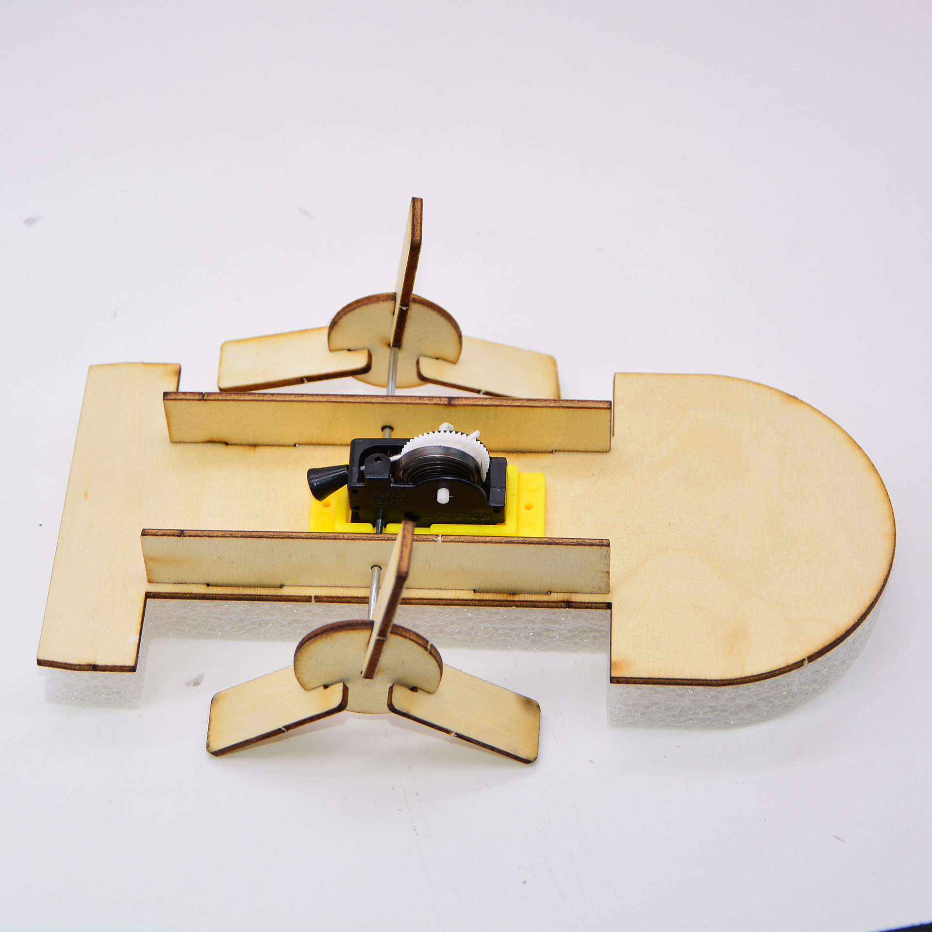 diy双桨明轮船拉线快艇中小学益智科技手工小制作轮船模型材料包