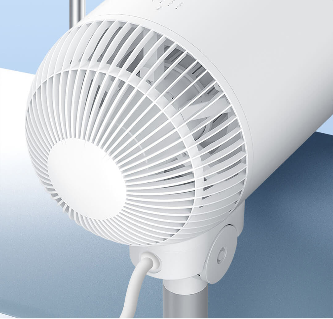 德尔玛空气循环扇dem-fd500家用落地电风扇办公静音立式涡轮摇头