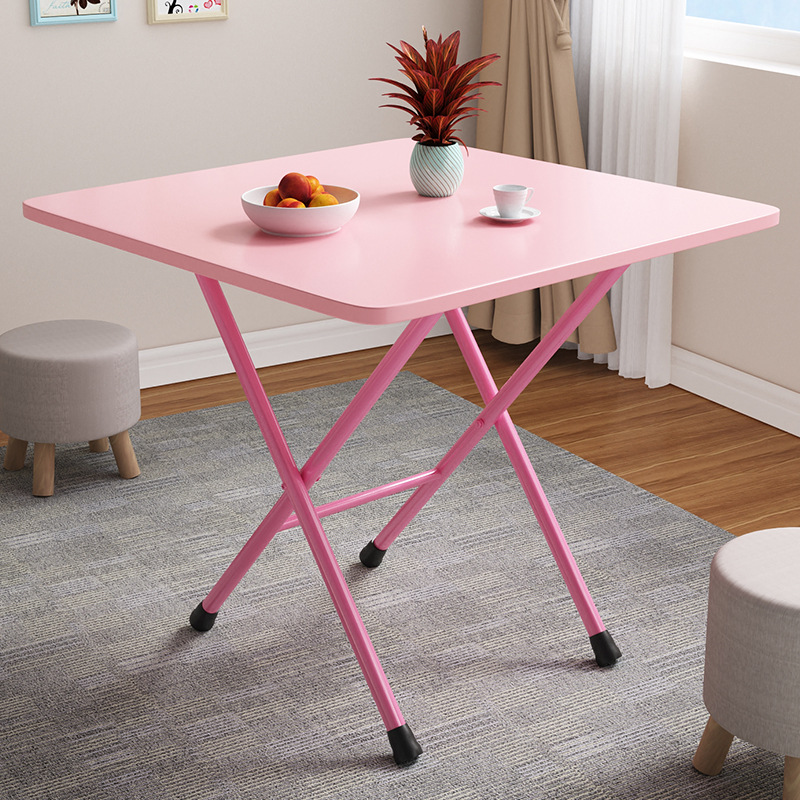 折叠饭桌子正方形长条餐桌吃饭小户型家用学习小圆桌子书桌学生桌