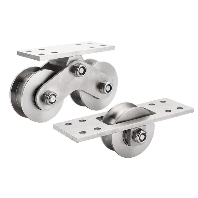 不锈钢轨道轮 滑轮 工业机器配件 起重滚轮钢丝绳吊轮