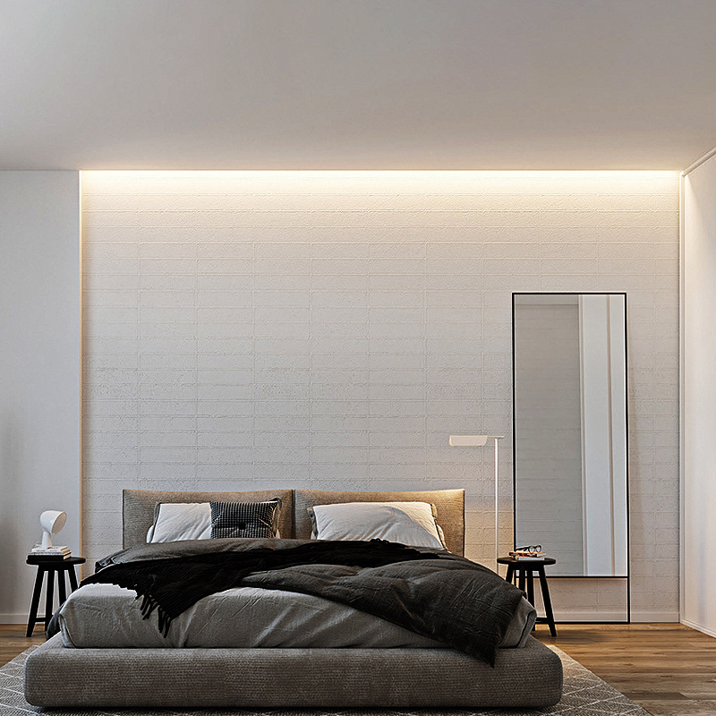 反光灯槽无边框线性嵌入客厅回光灯带走廊吊顶洗墙led阴角线条灯