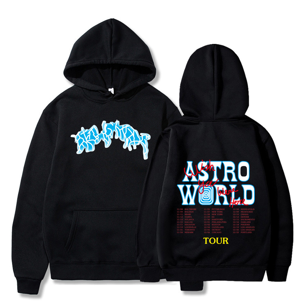 欧美劲爆说唱歌手astroworld连帽加绒休闲套头卫衣跨境供应-阿里巴巴