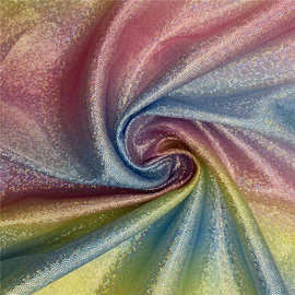 七彩镭射烫金布料 指纹点圆点纹蛇皮纹鱼鳞纹烫金面料 礼盒装饰布