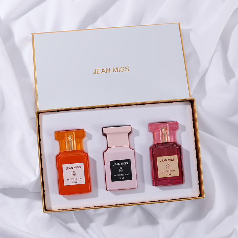 Jean Miss Perfume for Women Gift Set Natural Fresh Alight Fragrance High-Profile Figure Perfume for Women Three-Piece Suit