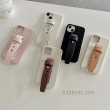 小众高级感皮质腕带适用苹果14promax手机壳iphone13新款15简约12