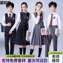 元旦儿童大合唱合唱演出演出服服装中小学生朗诵女童班服英伦演讲