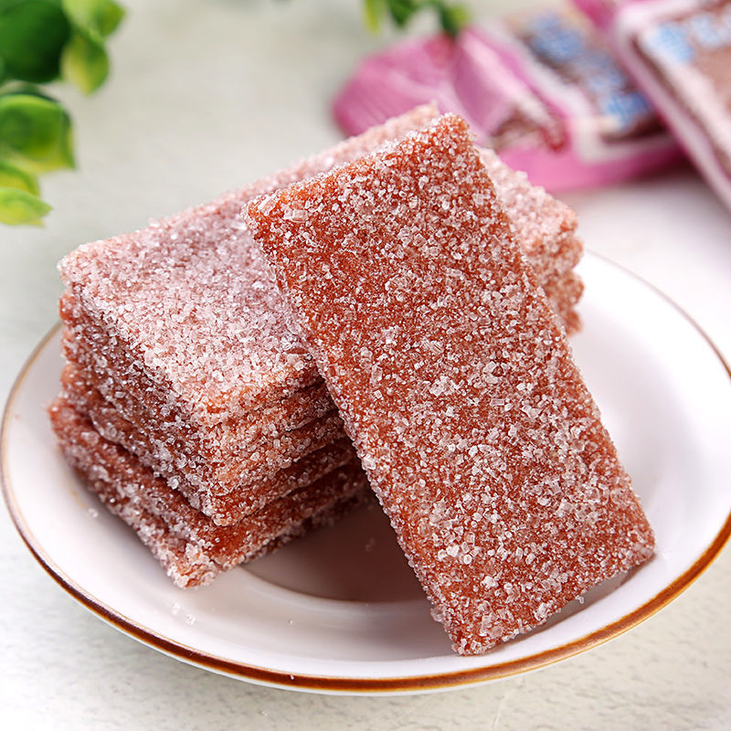 冰糖雪花山楂片山楂糕斤斤g带糖山楂条消食开胃零办公零食-阿里巴巴