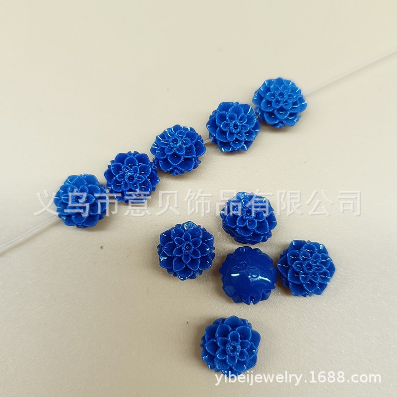 Candy Color Lotus Beads 10mm Synthetic Shell Powder Embossed DIY Hand Necklace Spacer Beads Craft Ornament Accessories Wholesale