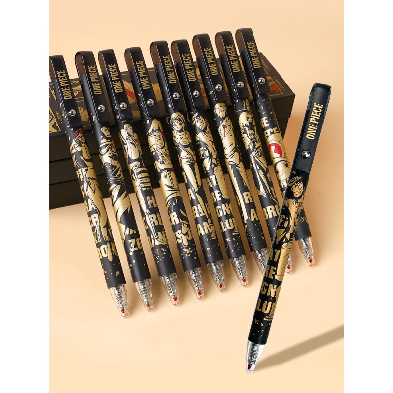 晨光海贼王系列限定盲盒按动中性笔全套h3605航海王联名限量版黑
