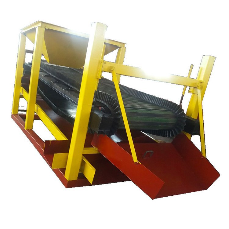 5米选矿毛毯机 皮带式淘金溜槽 毛毯重选选矿机