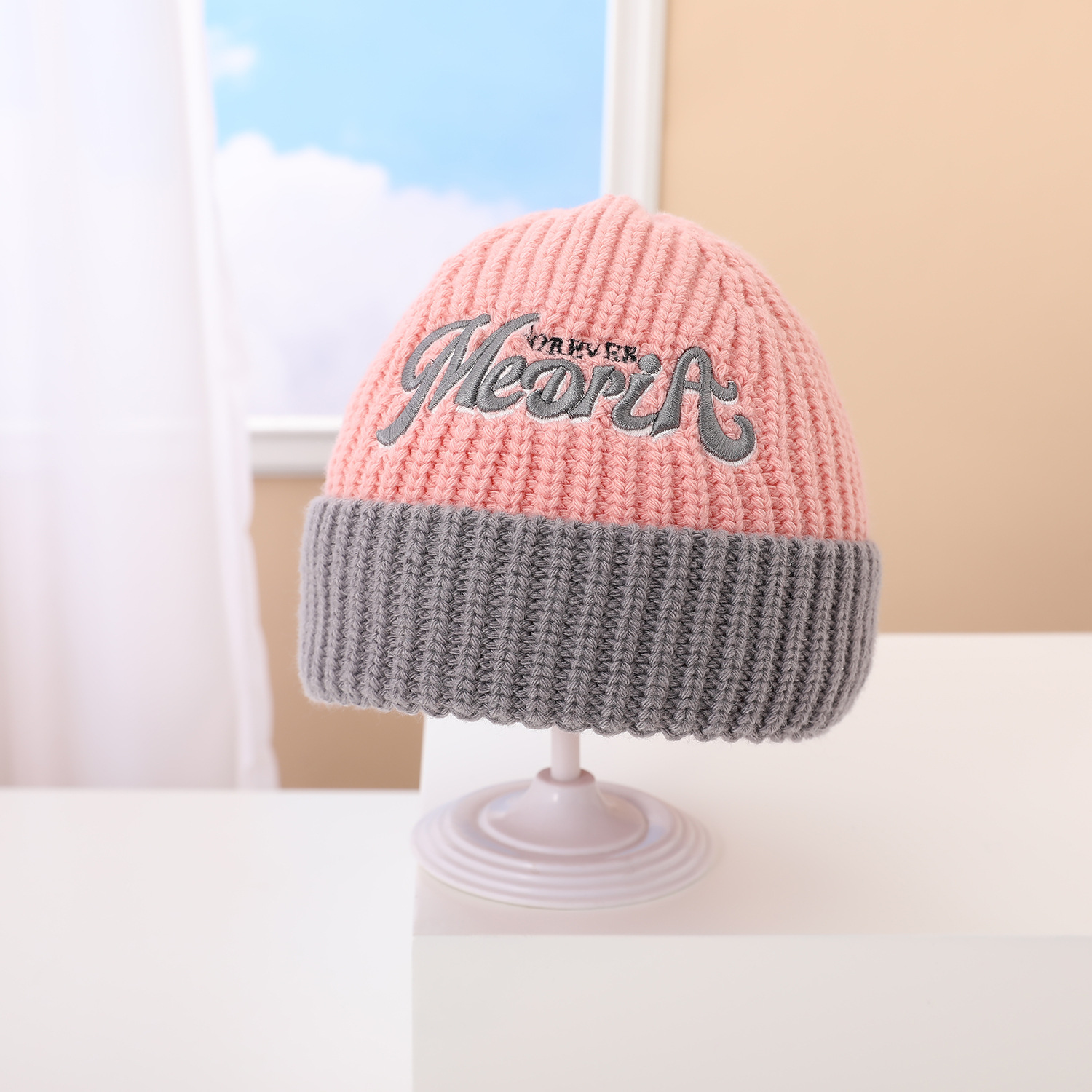 Autumn and Winter Children Woolen Cap Knitted Hat Baby Cute Warm Thickened Ears Protection Hat Men and Women Children's Beanie Cap Fashion