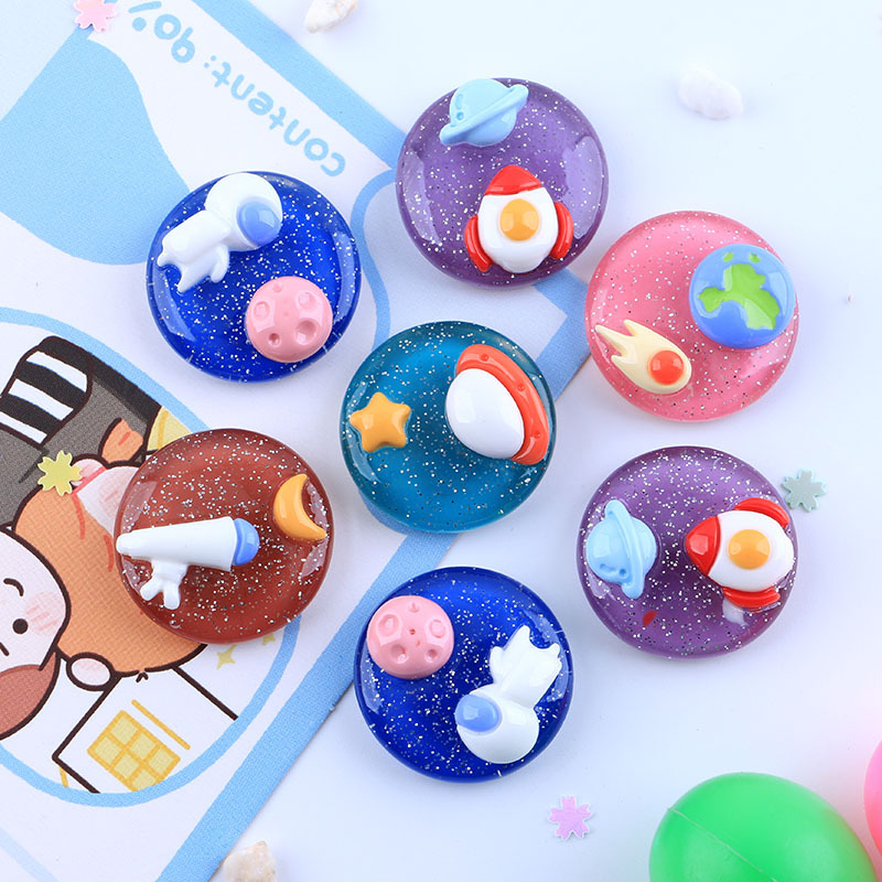 Dream Starry Sky Plate Series Cartoon Unique DIY Cute Phone Case Homemade Resin Accessories Wholesale Barrettes Decoration