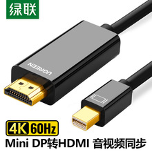 绿联minidp转hdmi高清线电脑转接头电视显示器屏4K投影仪迷你雷电