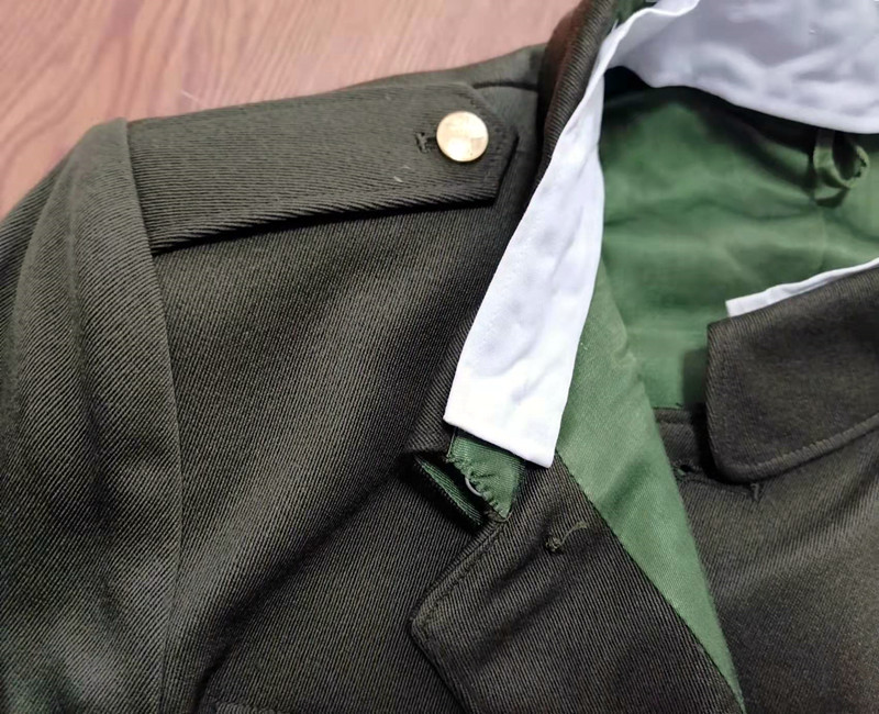 批发正品87校官马裤呢冬常服老式中山装毛呢中山服军绿马裤呢套装