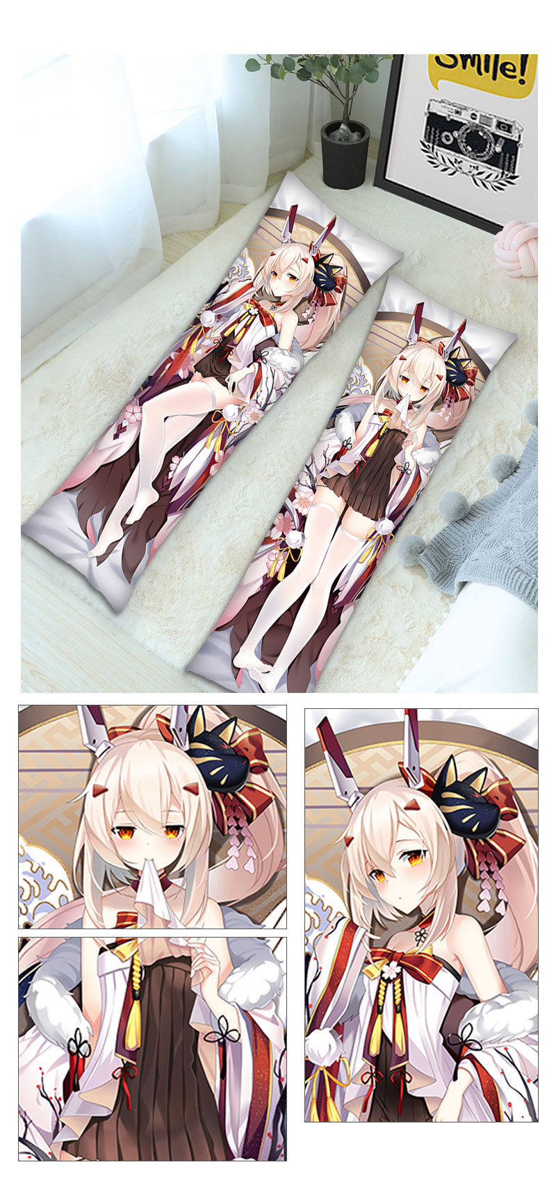 二次元周边抱枕碧蓝航线凌波等身抱枕宅男手游动漫双面全身枕