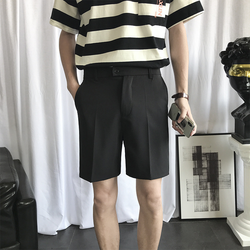 夏季短裤男直筒潮宽松休闲5分西裤ins港风韩版潮流百搭外穿五分裤
