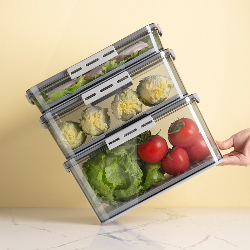 Strictly Selected Kitchen Timing Storage Ideas Food Grade Pet Frozen Sealed Transparent Refrigerator Preservation Storage Box 0714