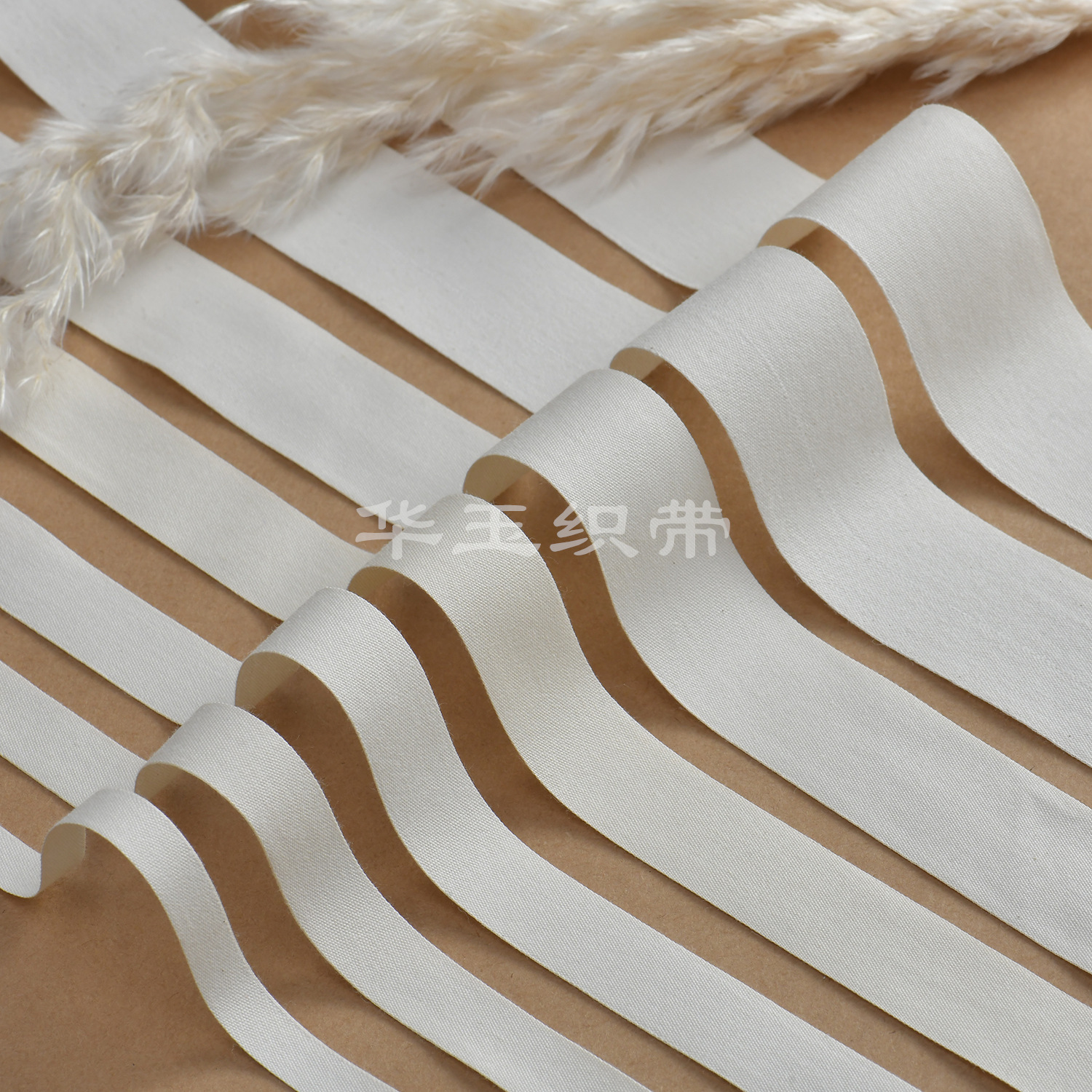 multi-specification white trademark belt cotton plain weave ribbon can be customized printed letter pattern cotton trademark belt edge strip