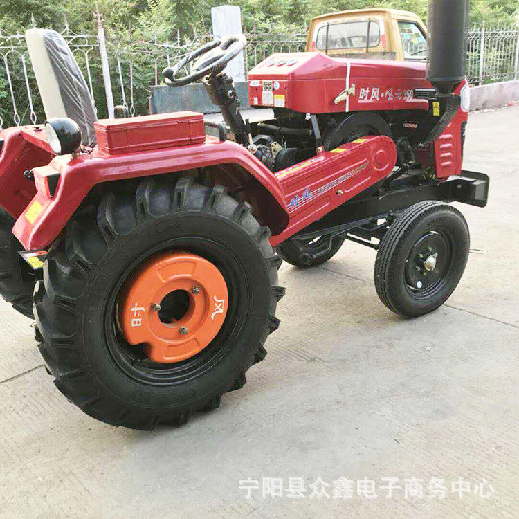 时风32马力小型家用拖拉机两驱单杠小四轮电启动农用旋耕播种
