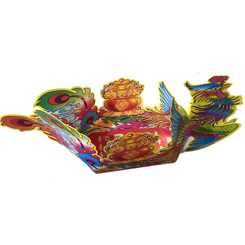 祭祀纸扎纸龙船七彩龙船殡葬用品纸扎批发纸扎上坟还愿烧七忌日用