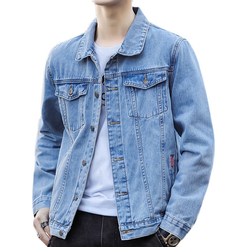Denim Jacket Men's 2022 New Spring and Autumn Casual Handsome Overalls Jacket Men's Clothing Fashion Top Clothes Wholesale