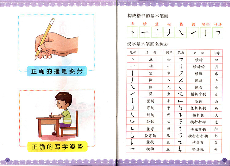 笔顺笔画凯威文化幼儿园学前班启蒙学写字描红正版图书
