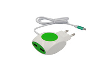 USB wall charger 小綠點 帶固定線 歐規 充電器