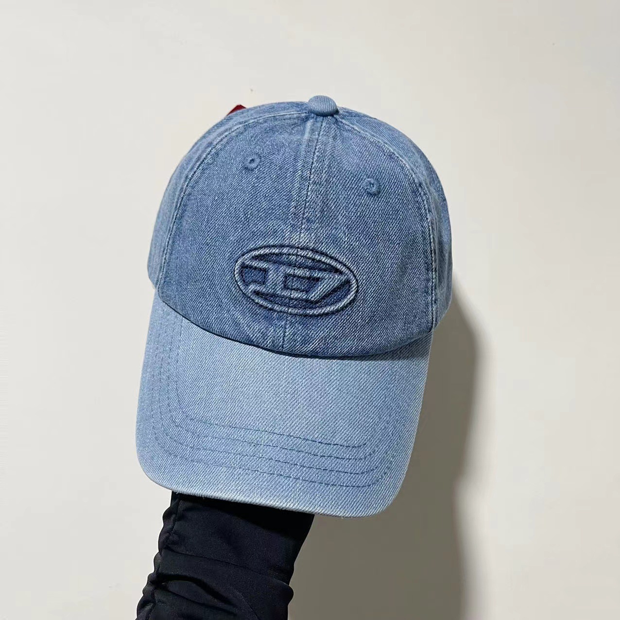 韩版新款2024网红同款情侣棒球帽牛仔蓝色刺绣鸭舌帽休闲百搭女潮