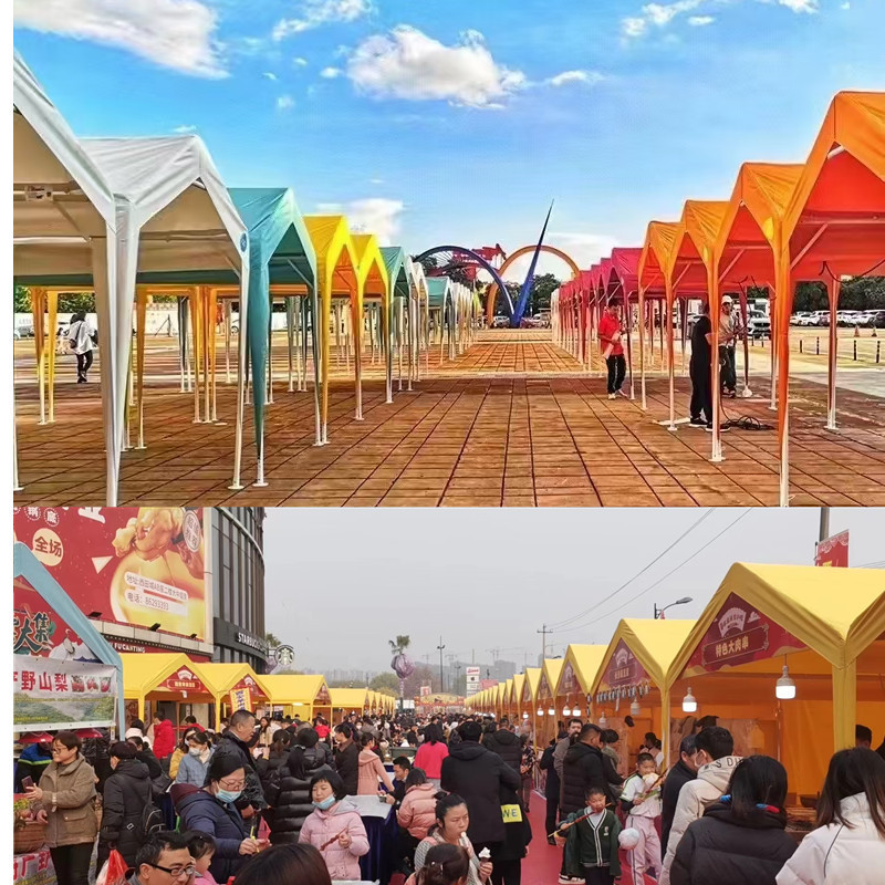 网红四脚伞帐篷米白色遮阳棚大伞户外摆摊雨棚防雨蓬折叠棚子集市