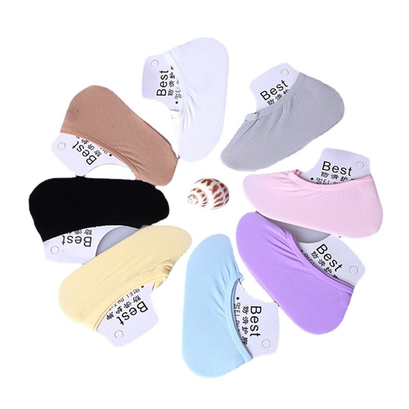 Candy Socks Women's Spring and Autumn Boat Socks Women Low-Top Invisible Socks 360 Degrees Silicone New Shallow Mouth Socks Massage Footbed