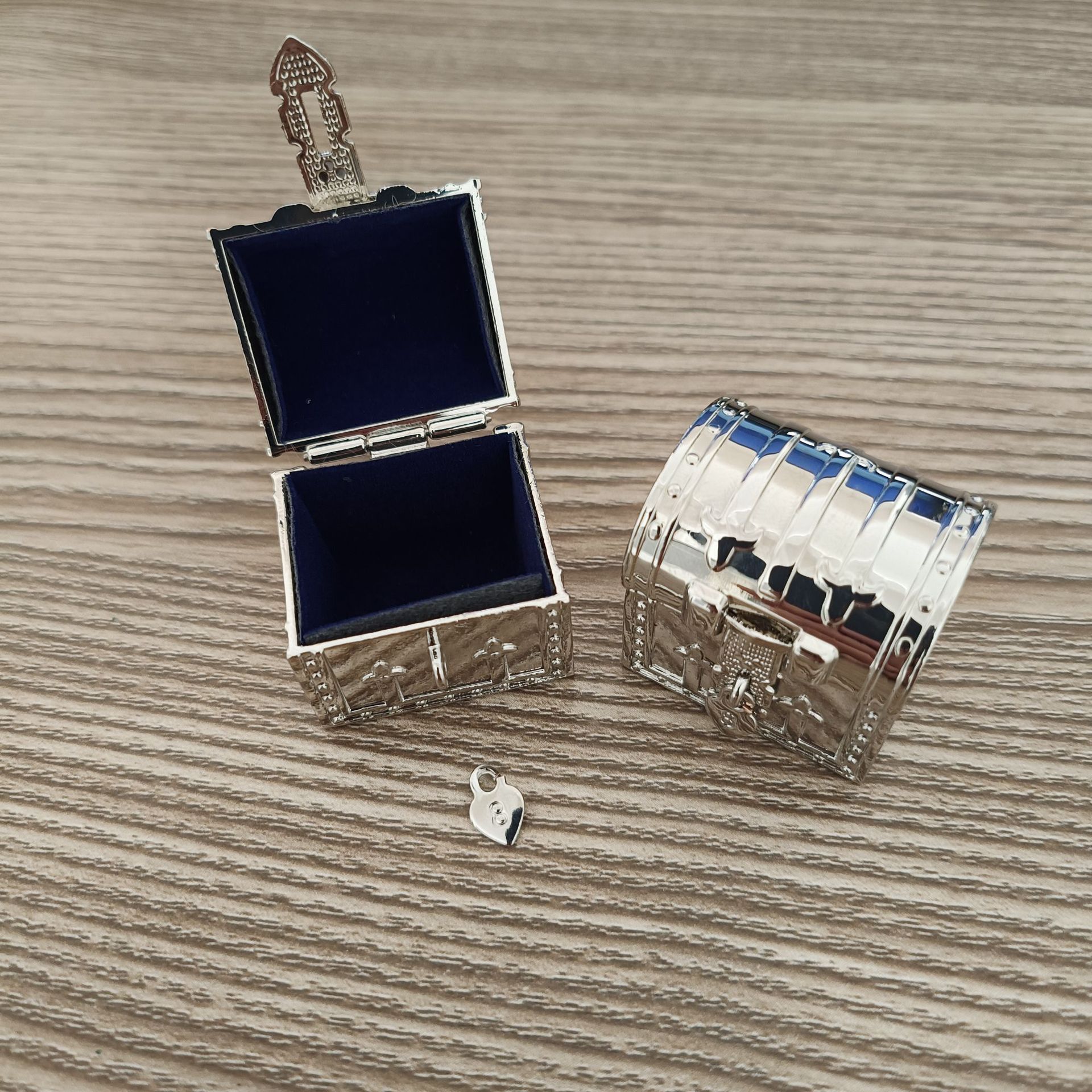 电镀24k金首饰盒锌合金镀925银礼盒金属方形饰品盒子现模-阿里巴巴