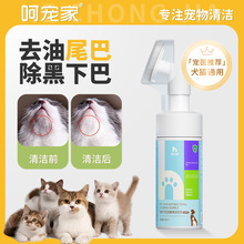 宠物免洗清洁泡沫抑菌去油尾巴除臭猫狗下巴护理清洁慕斯厂家批发