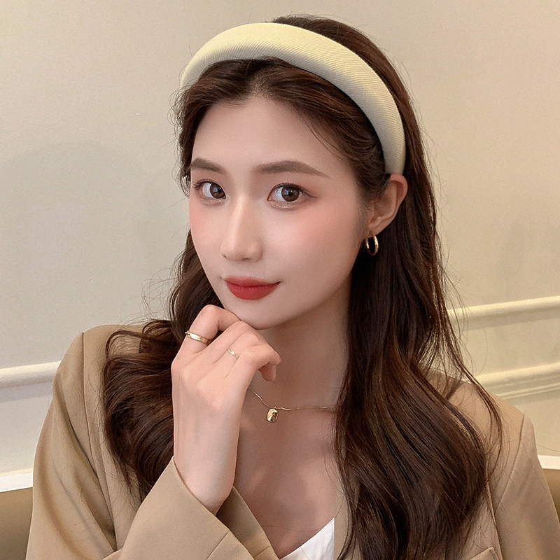 高级感海绵发箍女秋冬网红2021年新款夏洗脸头箍高颅顶发卡发捆宽