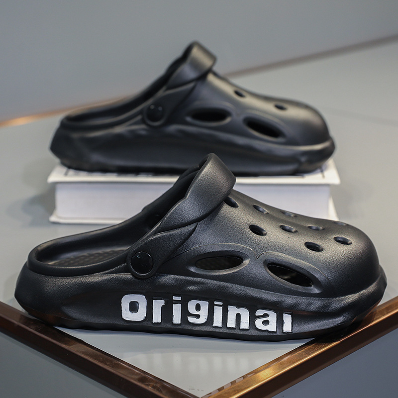 2023 Jujia Jj009 Men's Eva Hole Shoes Thin Summer New Waterproof Indoor Bathroom Slippers