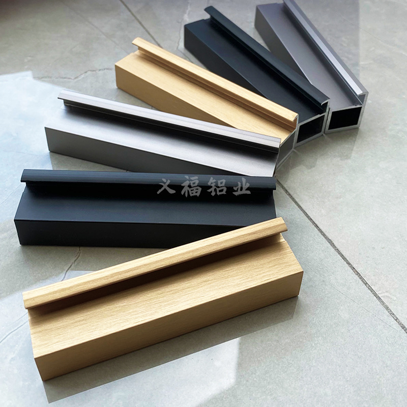 衣柜门铝材 简约玻璃柜铝材 玻璃衣柜极窄边框铝型材厂家供应