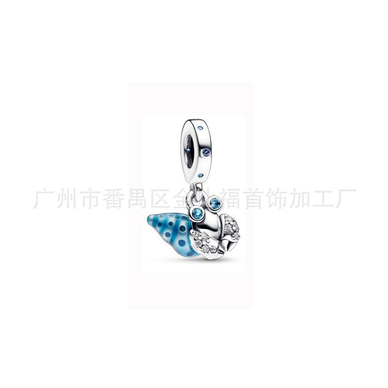 Pandora S925 Sterling Silver Summer New Ice Cream Octopus Conch Crab Beaded Diy Accessories Beads