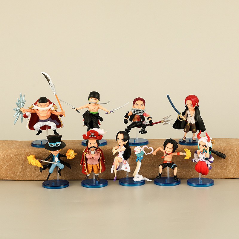 9款海贼王手办 动漫卡通艾斯索隆萨博女帝白胡子罗杰大和公仔摆件